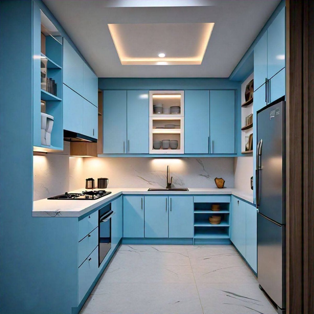 U-Shaped Azure Elegance